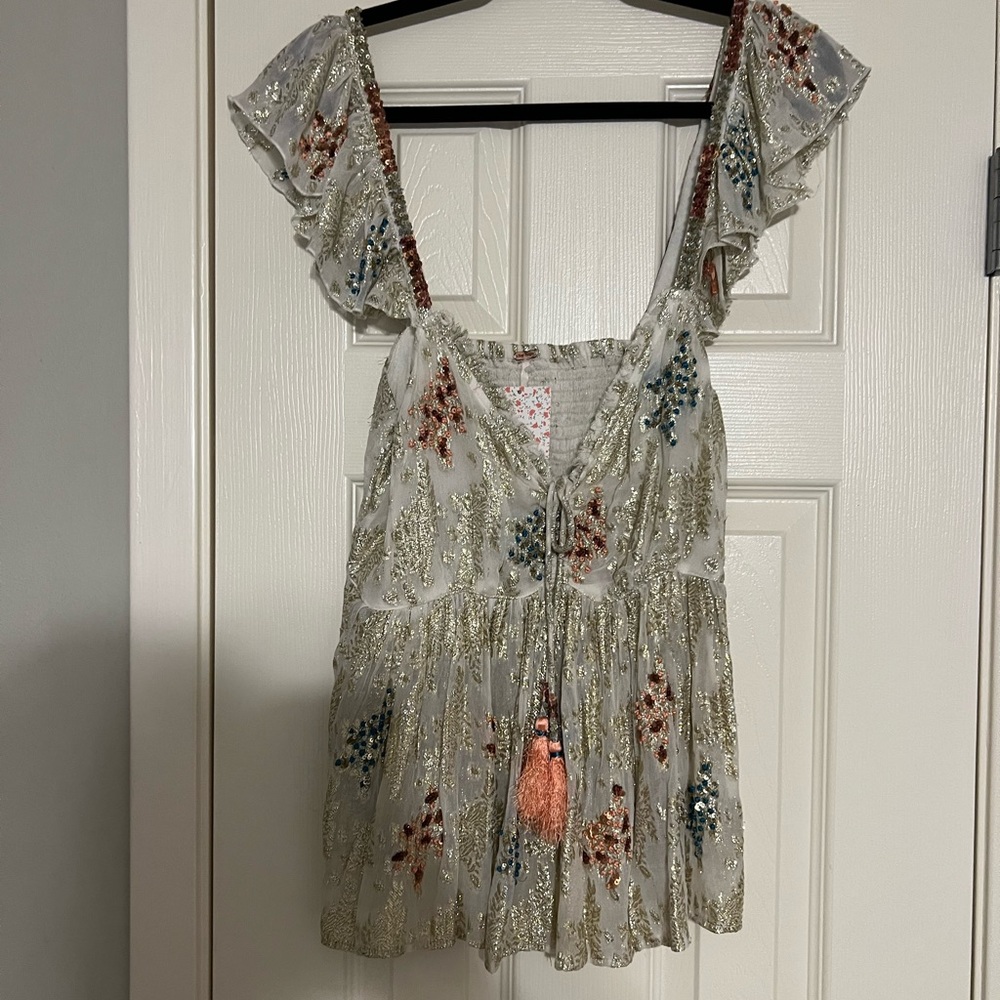 Free people ruffle top size L